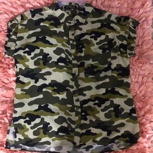 Camouflage button down